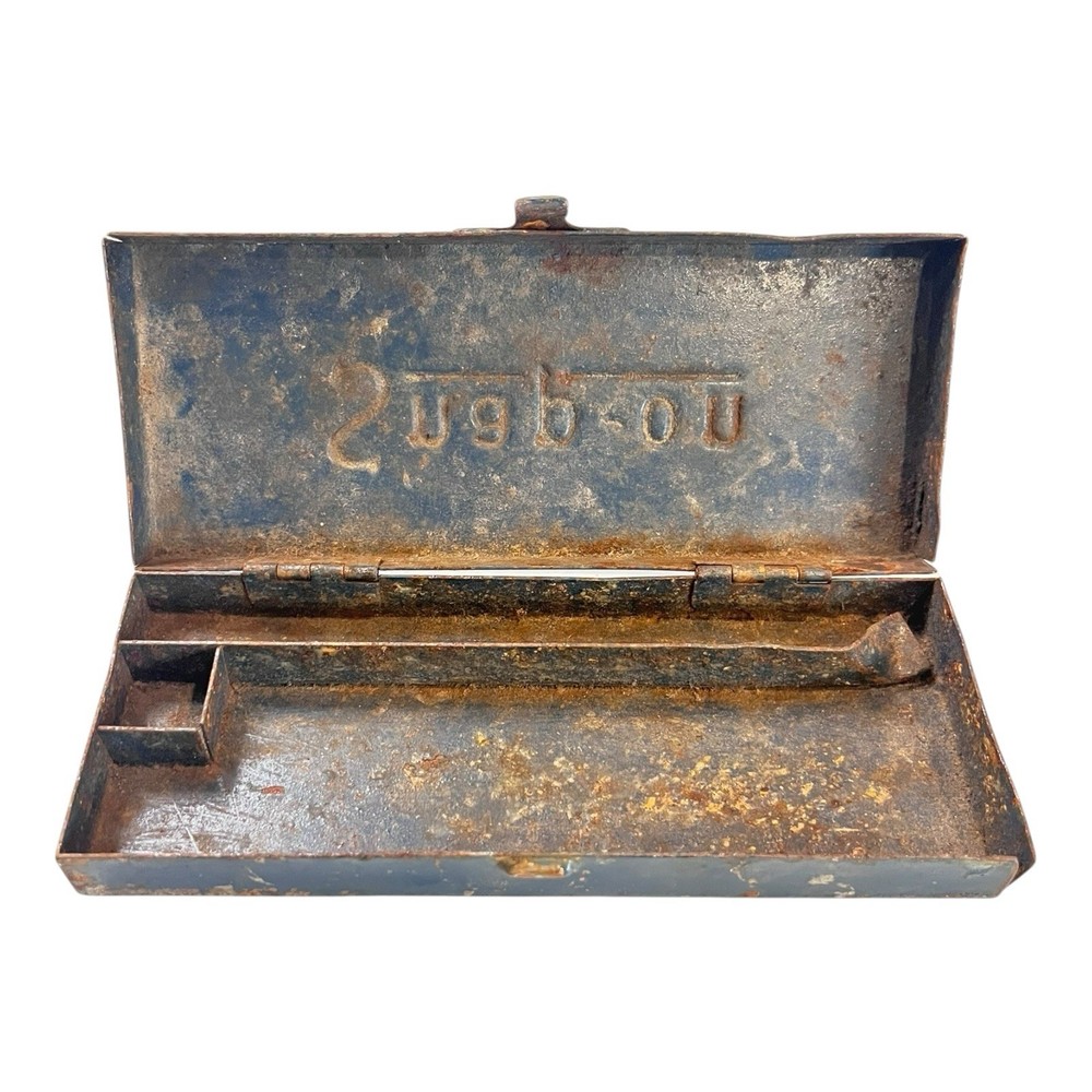 Vintage Snap-on Embossed Empty Metal Box Embossed 6"