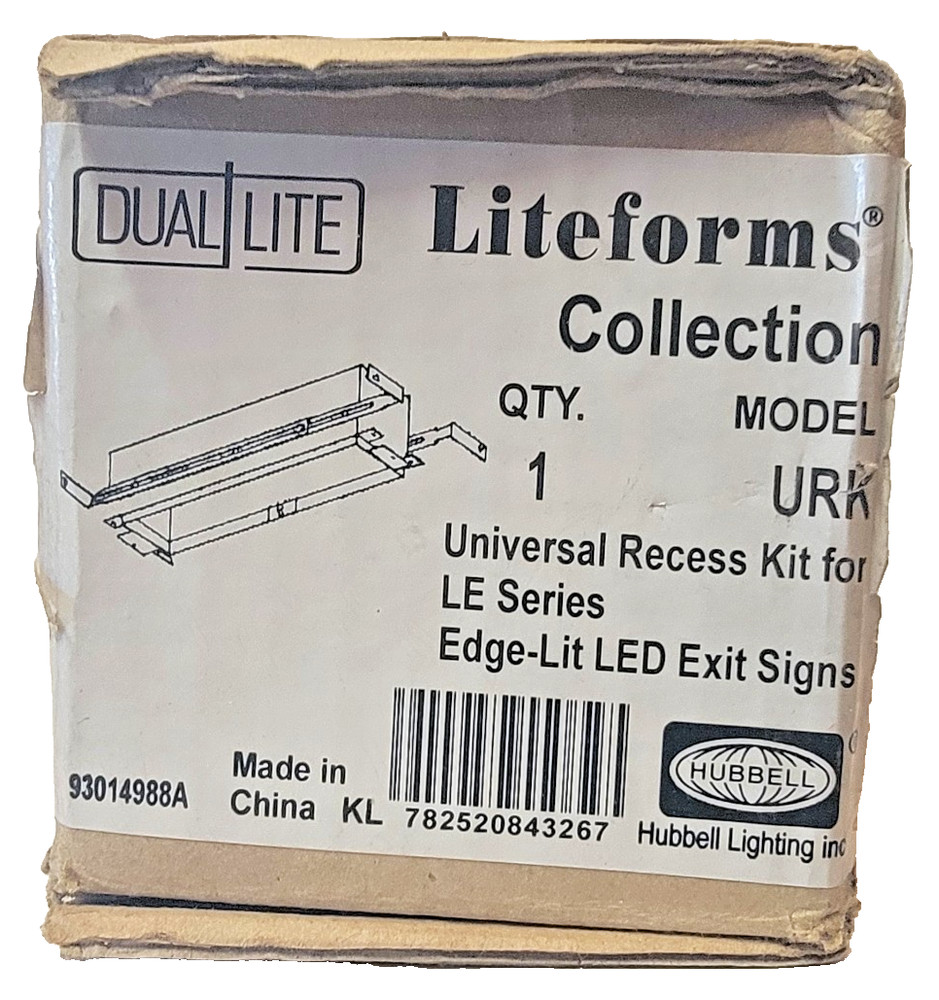 Dual Lite Liteforms Universal Recess Kit for LE Series Edge Lit LED Exit Signs