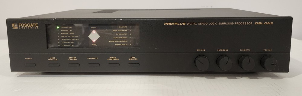 Fosgate Audionics Digital Servo Logic Surround Processor PRO + DSL ONE No Remote
