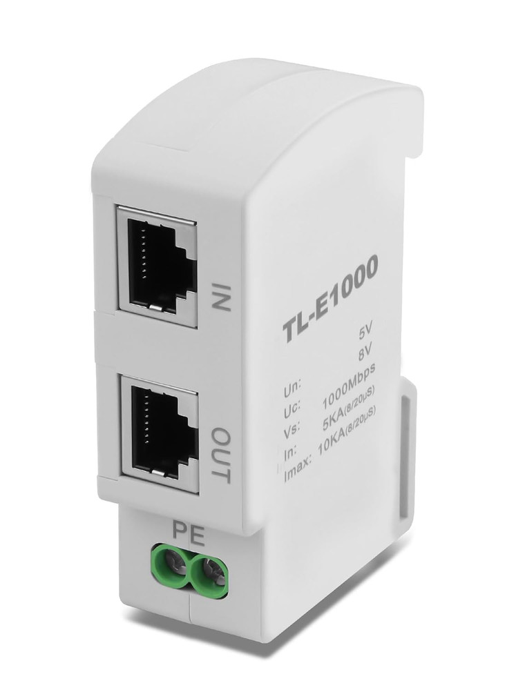 Ethernet Surge Protector 1000Mbps DIN Rail Network Surge Protector LAN Network