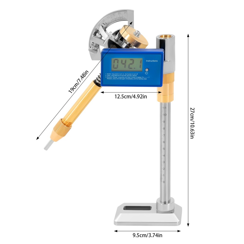 Handle Digital Display Angle Manipulator Gem Faceting Machine Angle Polishing