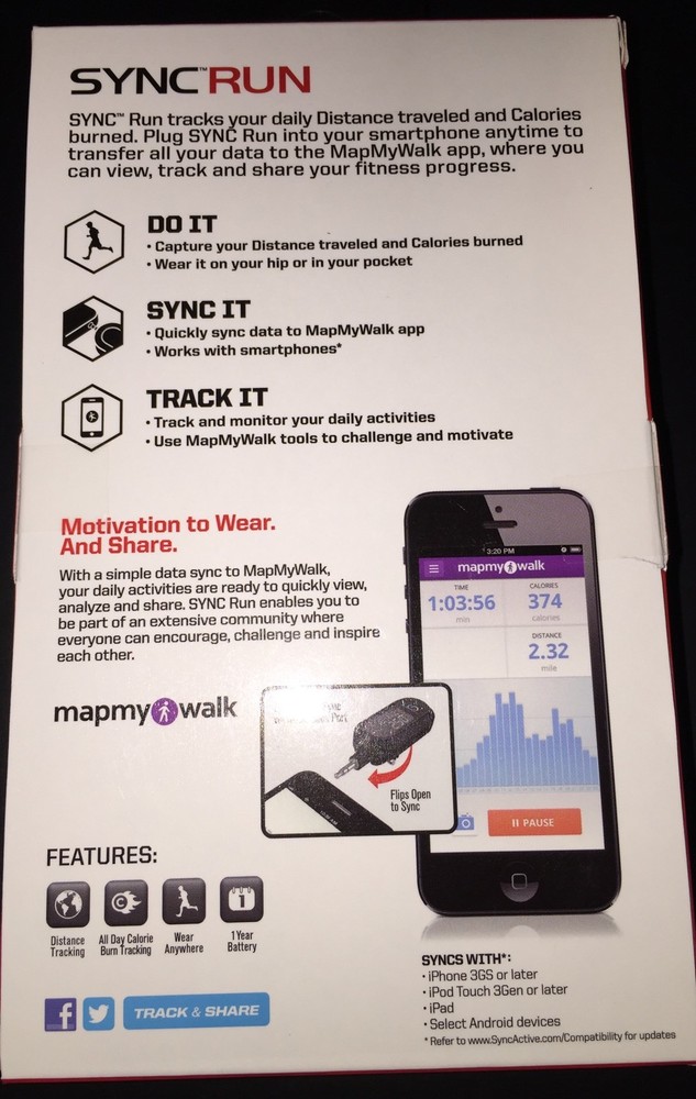 NEW SportLine SYNC RUN All-Day Activity Tracker