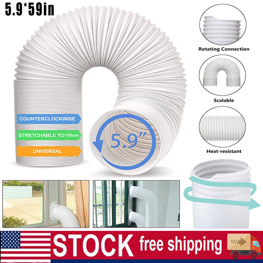 5.9*59in Universal Flexible Exhaust Hose Tube Pipe For Portable Air Conditioner