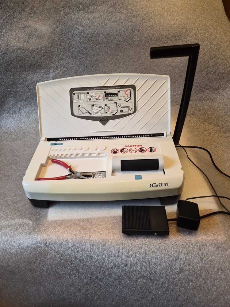 💧 AKILES iCOIL 41 Plastic Coil Binding Machine TESTED AND WORKS