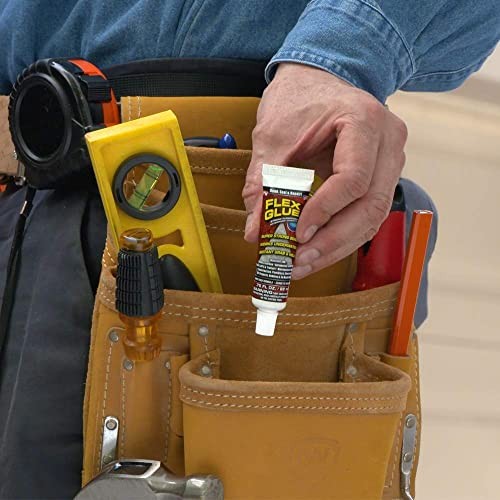 Flex Glue, Mini, White, Super Strong, Rubberized Waterproof Adhesive, 18ml