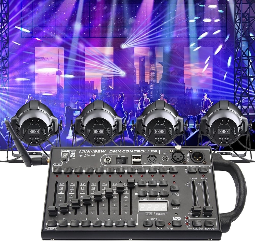 Compact Wireless DMX Lighting Controller for 240 Scenes - Ideal for Performances