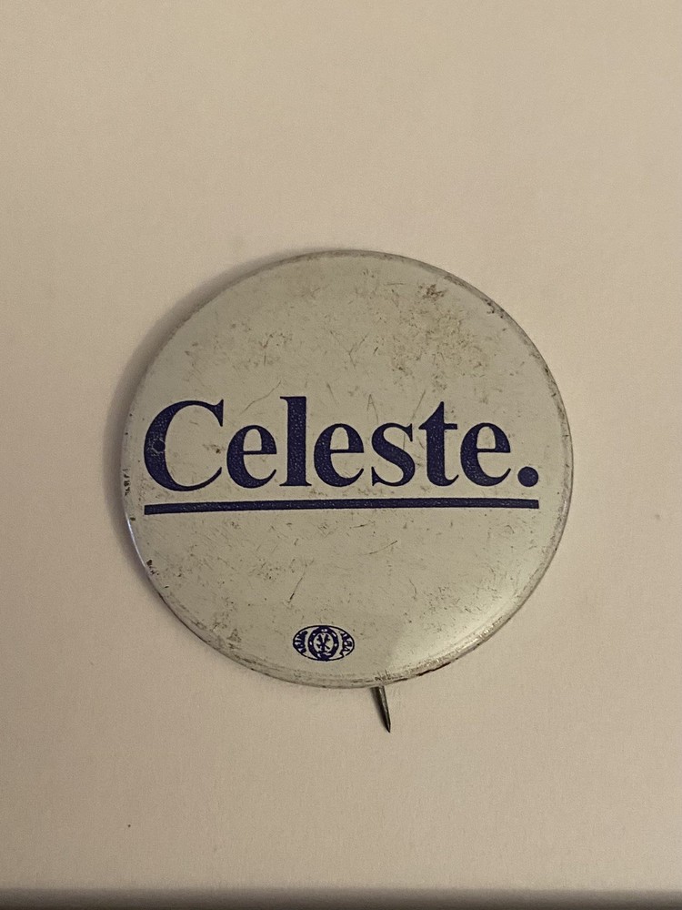 Governor Celeste Ohio Pin Back Button P141