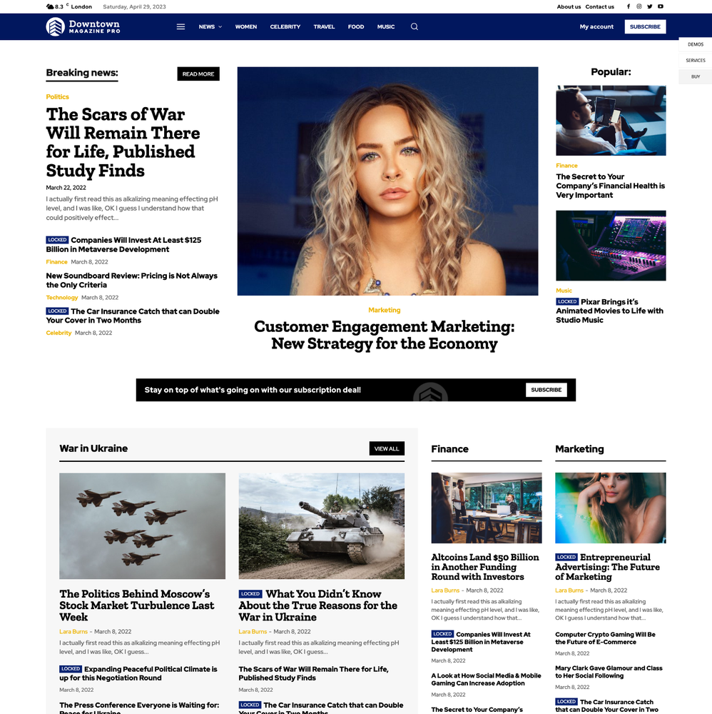 News Pro Website Design with Free 5GB VPS Web Hosting