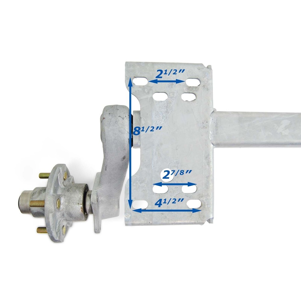 Galvanized Boat Trailer Torsion Axle 3,500lb 5 Lug fits 80-inch Wide Trailers