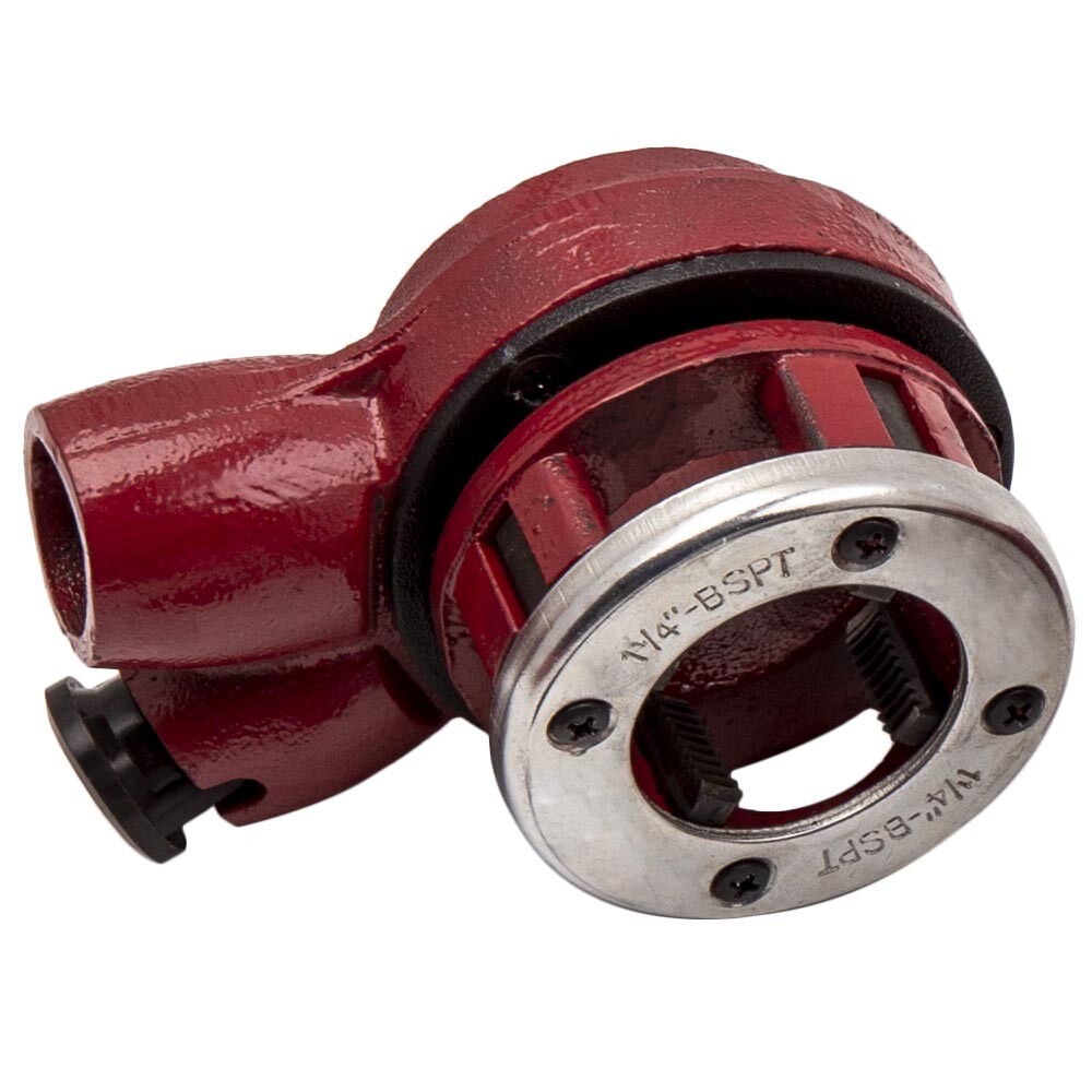 Ratcheting Pipe Thread Threader Die Hinge Plate Head Handle Tool Set 1/2'