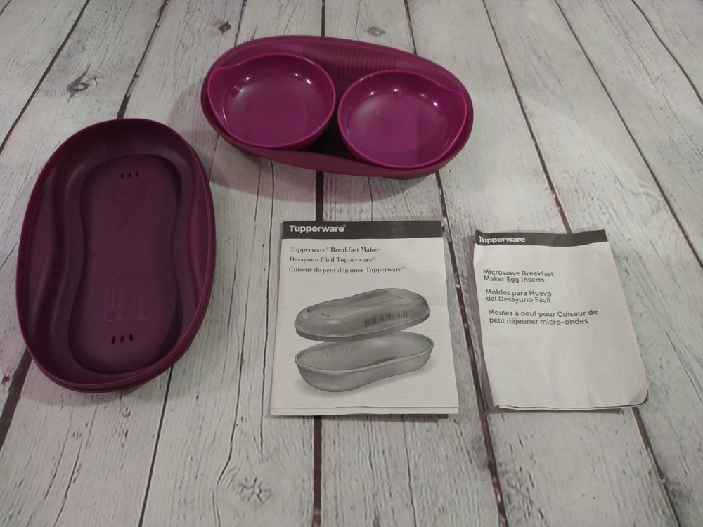 NEW Tupperware microwave breakfast maker egg inserts - #6996