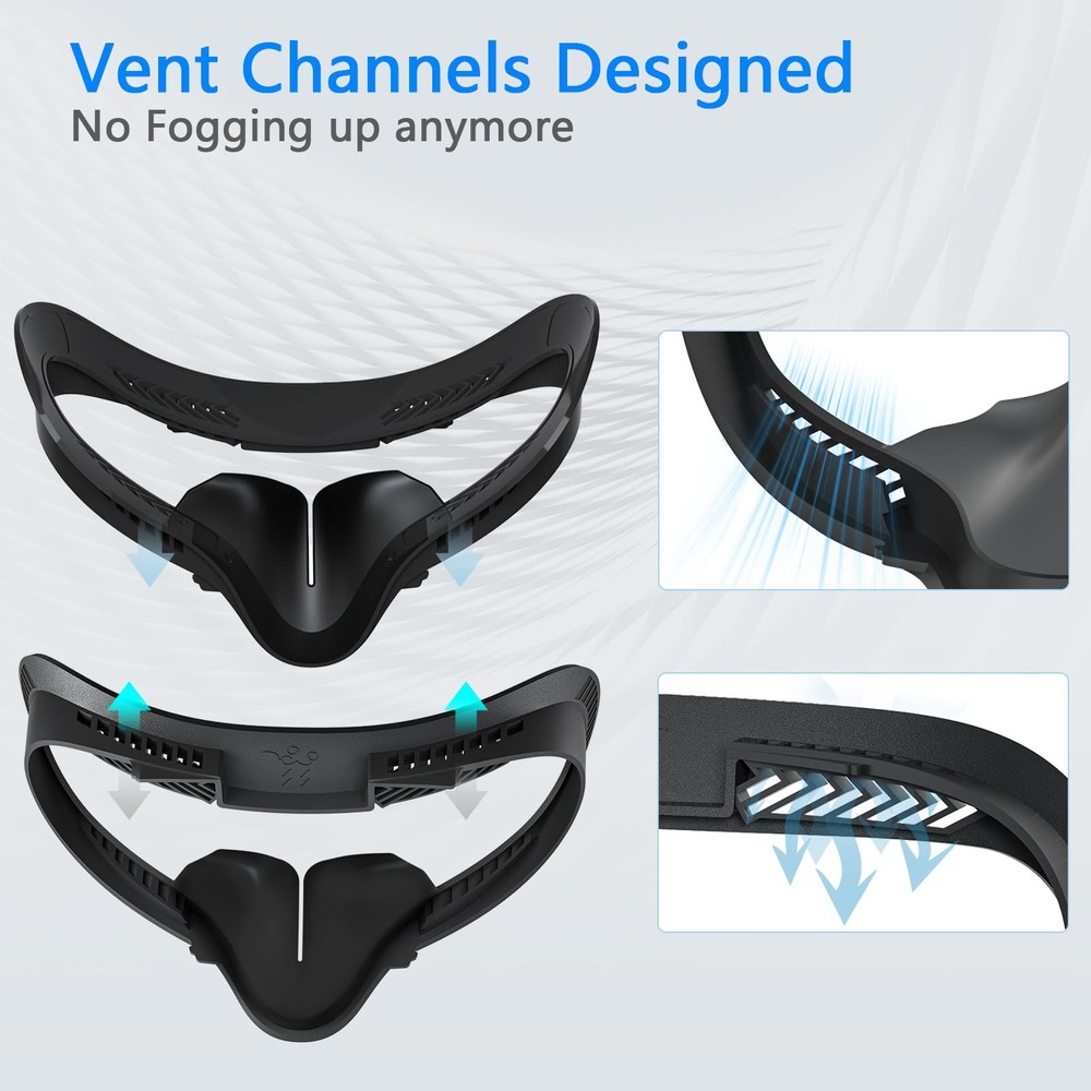 Compatible with Oculus Quest 2 Face Bracket Replacement,VR PU Leather Face Pa...