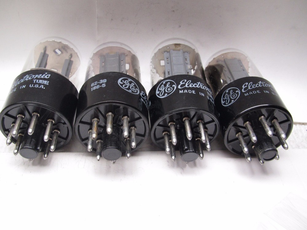 6SN7 GTB GE NOS PLATINUM MATCHED QUAD,