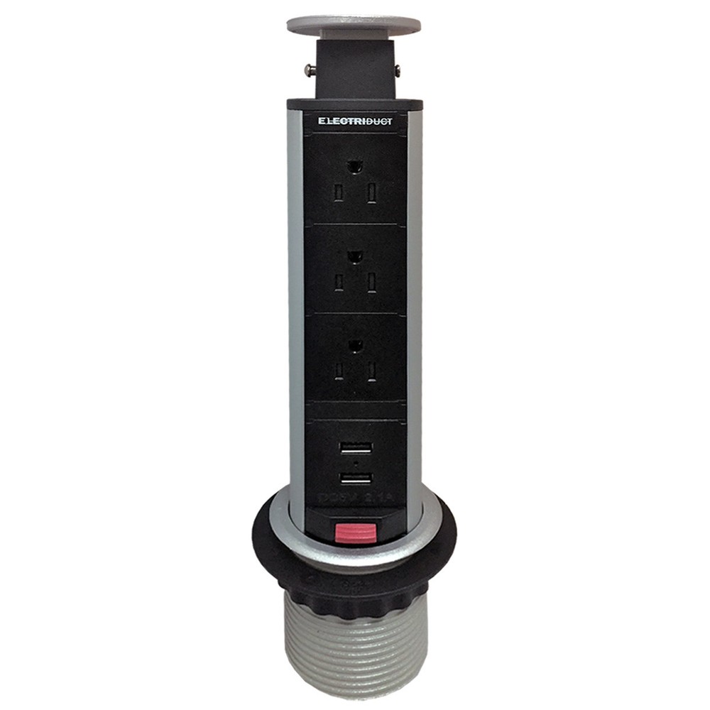 Mini Pull Up In-Desk Power Centers - AC Power, USB Charge - Electriduct