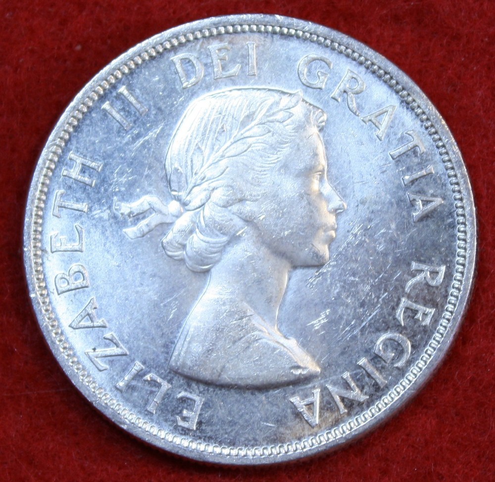 1963 Canada Dollar 80% Silver Coin CAD44