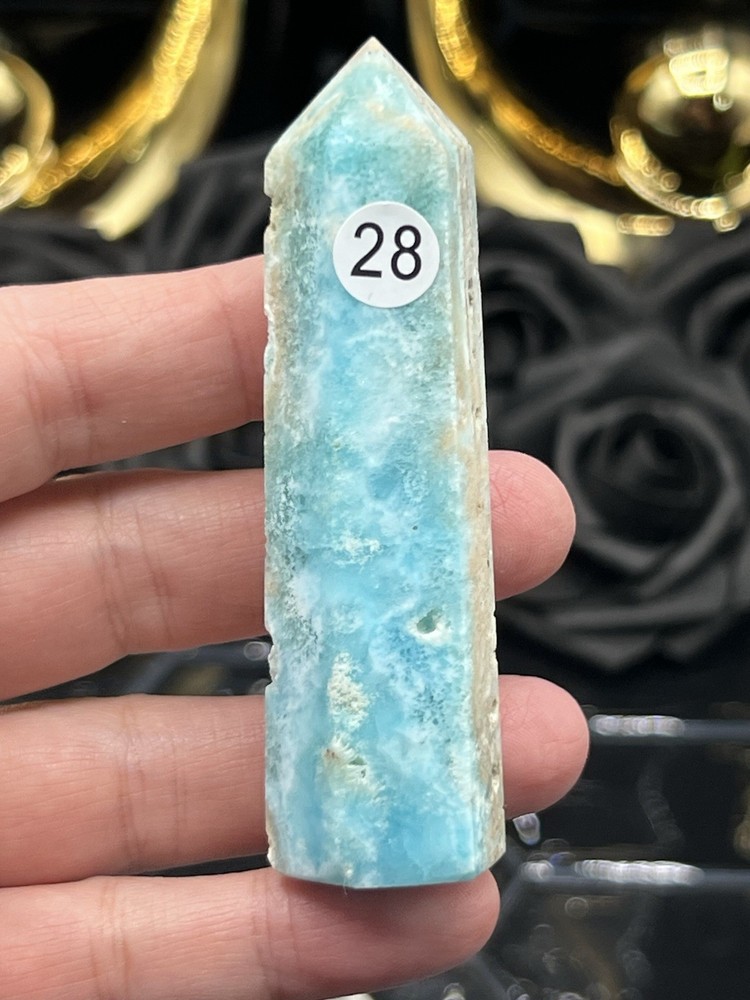 Natural Blue Aragonite 6-sided points Free ship & Gift