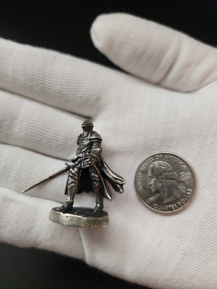 Solid Metal Gladiator Warrior Miniature Figure, Heavy, Sturdy, and Durable