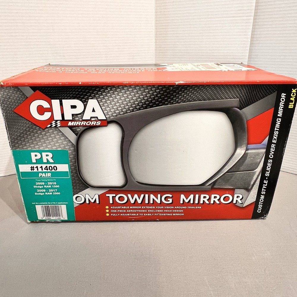 CIPA Custom 2009–2016 Dodge Ram 1500 2500 SlideOn Towing Mirror Extensions Pair