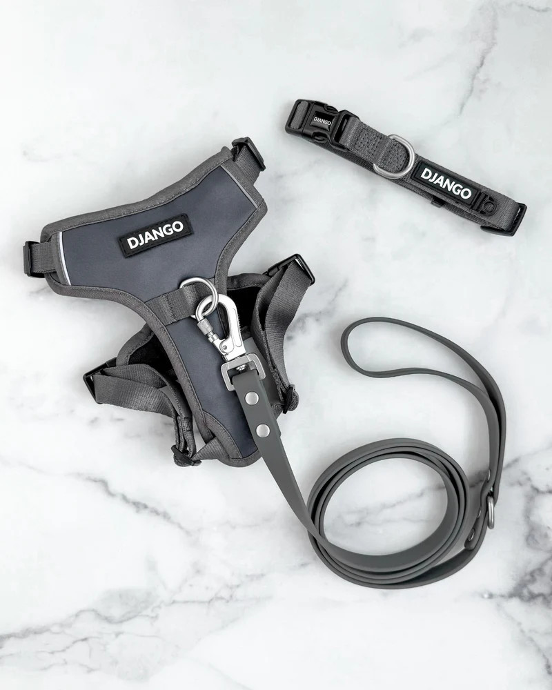NWT Django Tahoe No Pull Dog Harness - Poppy Seed Gray
