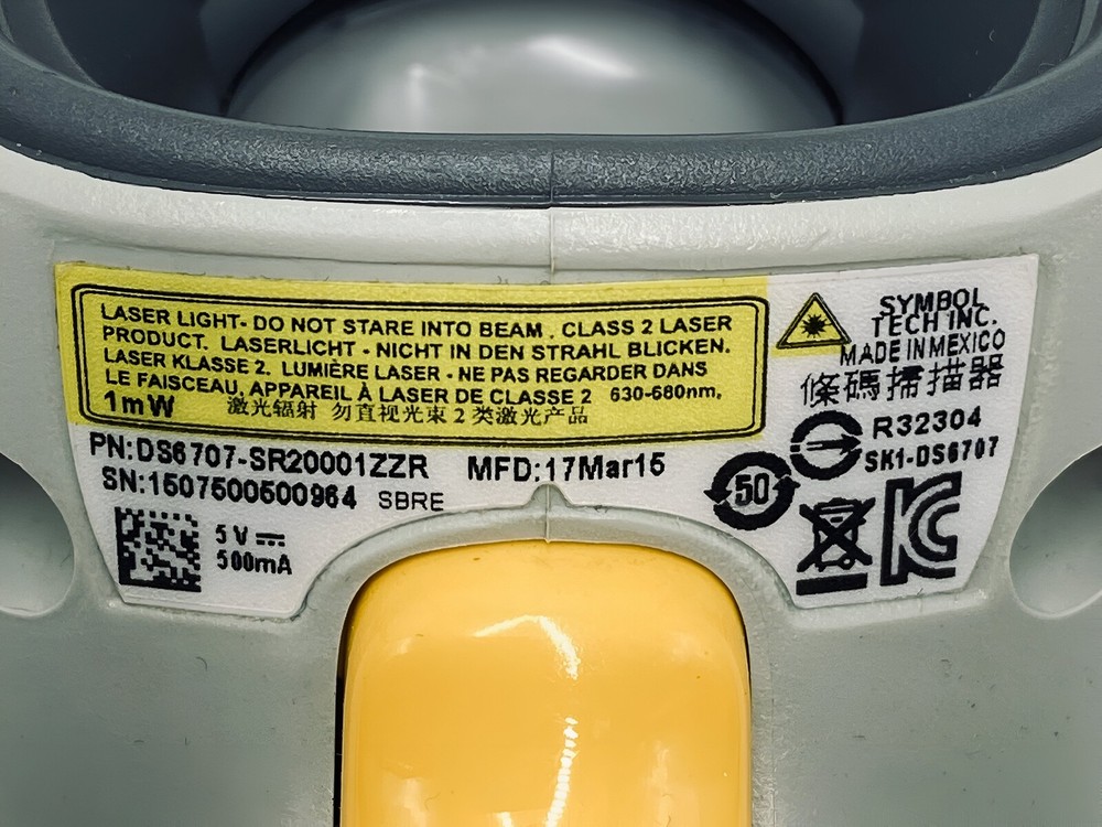 Symbol Motorola DS6707-SR Standard Range Barcode Scanner Reader w/USB Cable