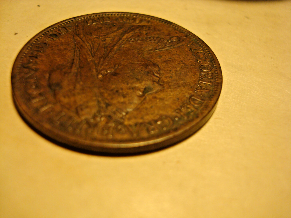 1901 Great Britain One Penny Coin