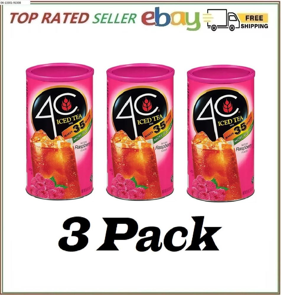 3 Pack - 4C 35 QT Raspberry Iced Tea Mix (82.6 oz.)