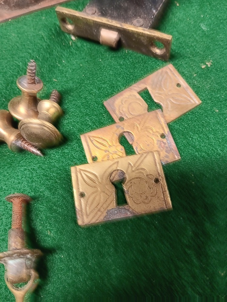 vintage brass hardware mixed lot