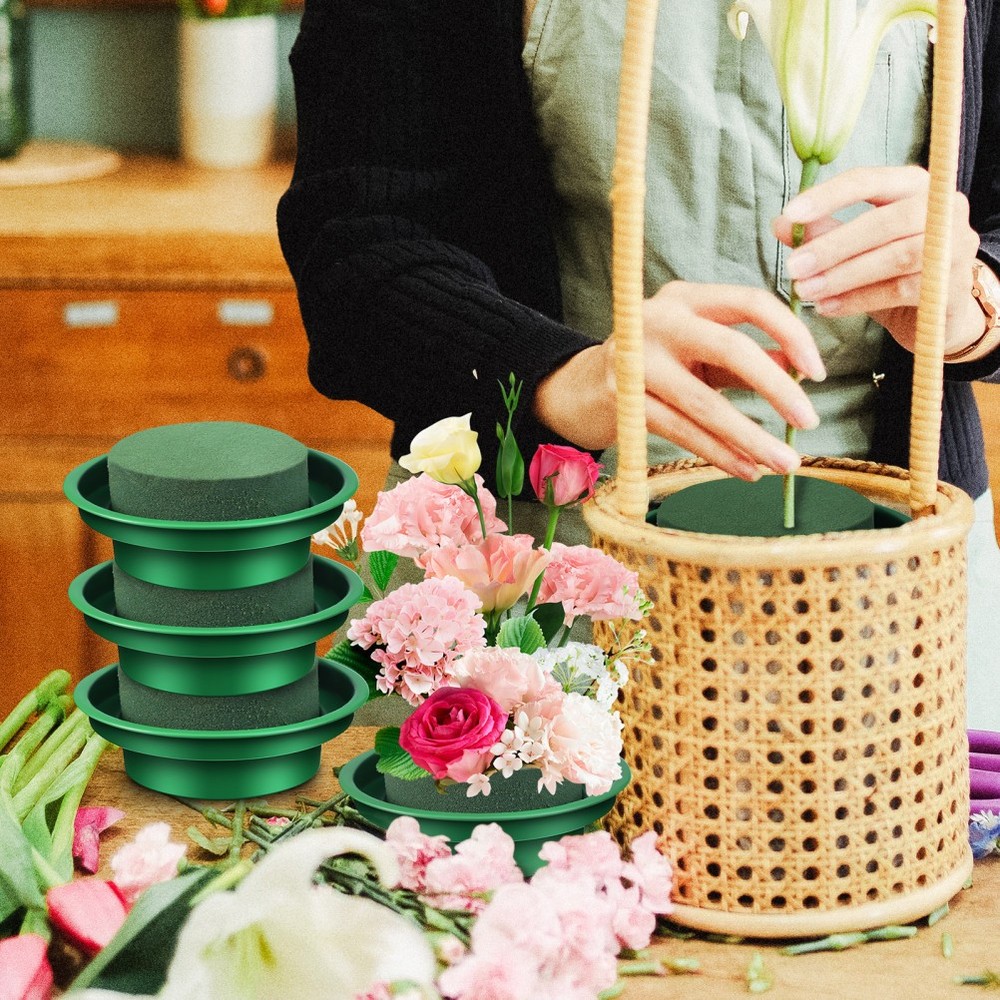 6 Pcs Paste Flower Sponge Blocks Kit Cages for Floral Arrangements