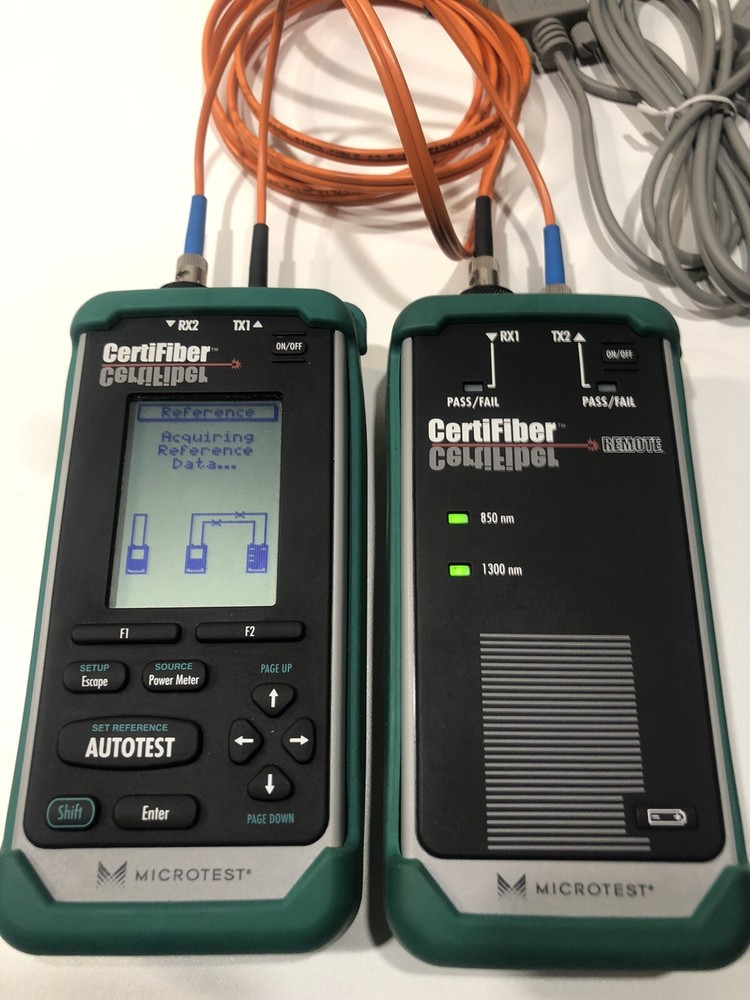 Microtest CertiFiber Optic Advanced certification for multimode Fiber Network