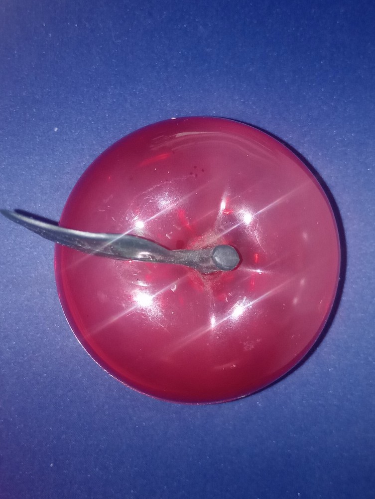 Vintage Plastic Red Apple Candy Container Holder