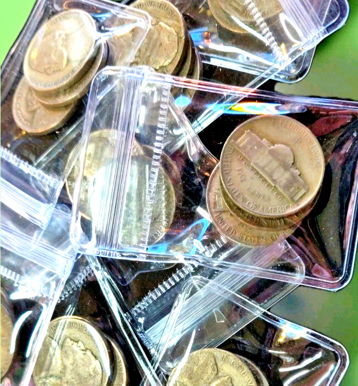 1943-45 Wartime Silver Nickles -35% SILVER- 3 Pak - Under $20