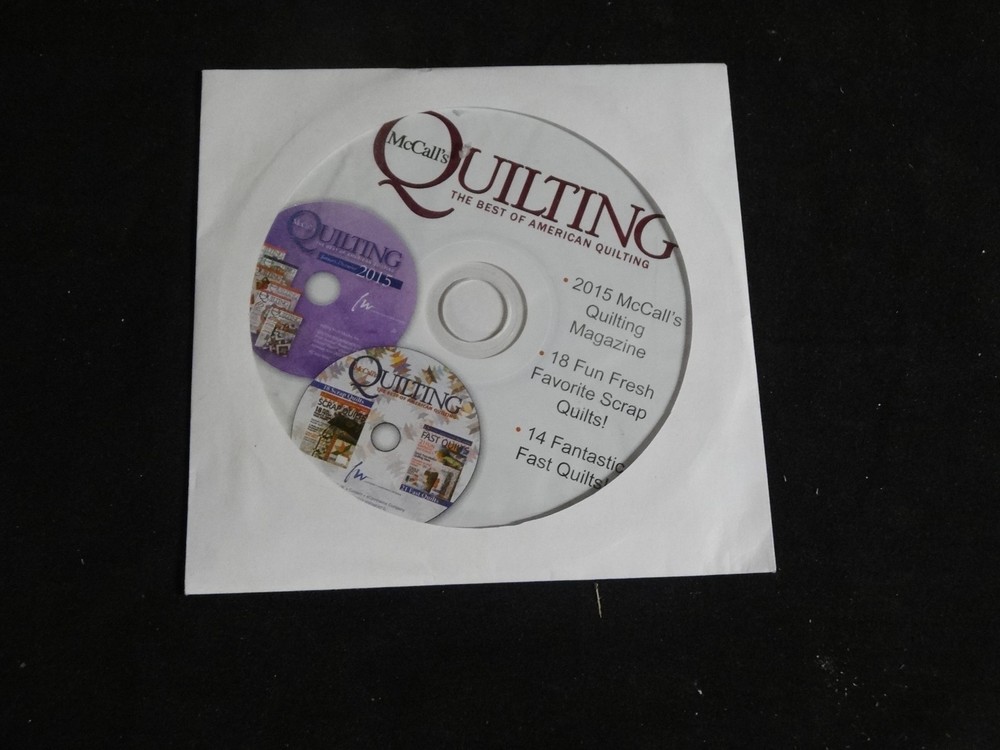 2015 McCalls Quilting Magazines on CD