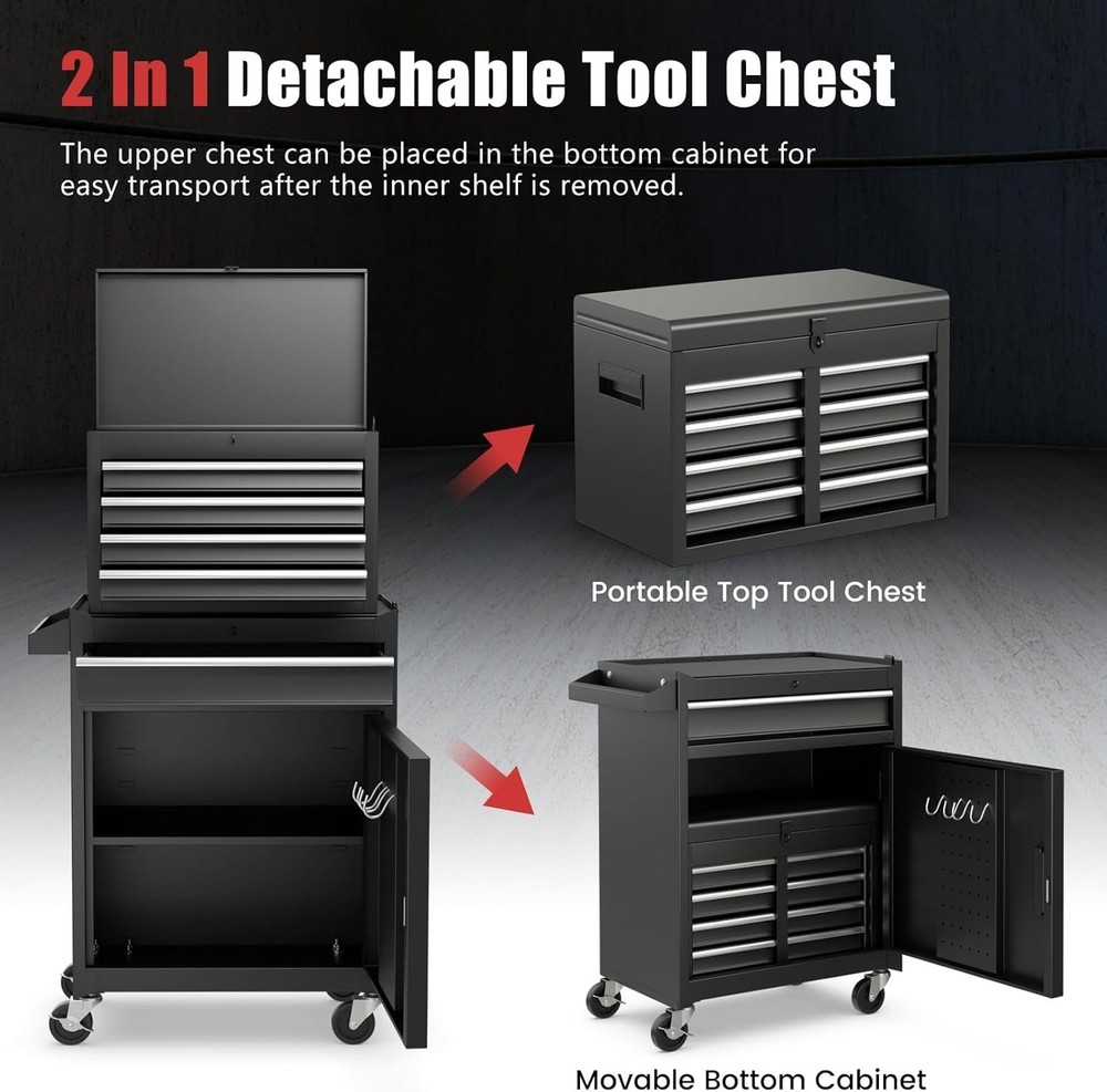 High Capacity Metal Tool Box for Tools Organization
