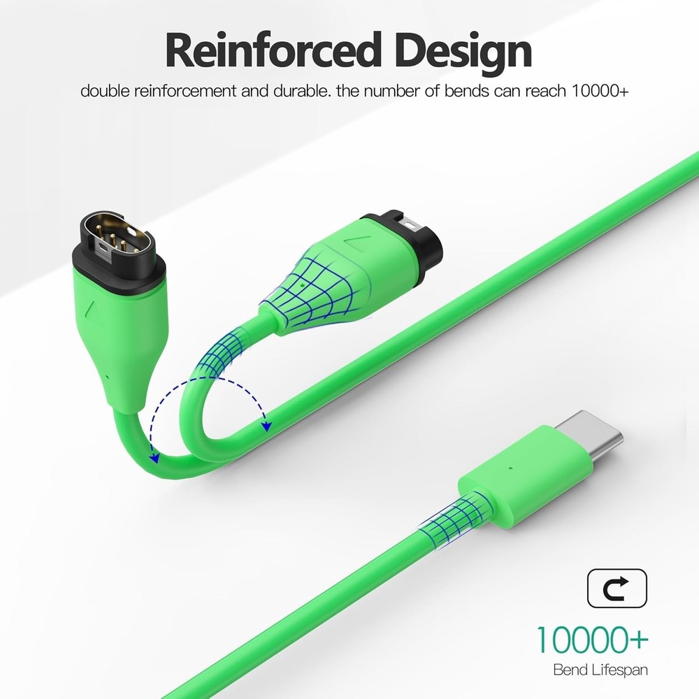 Compatible with Garmin Watch Charger Cable (USB C - 2 Pack)