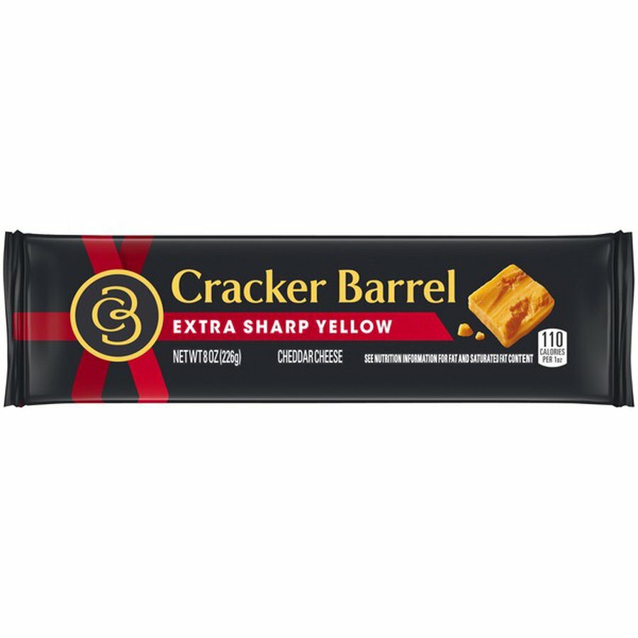 2 pack Cracker Barrel Extra Sharp Yellow Cheddar 2x8 oz , Cold Pack Shipment