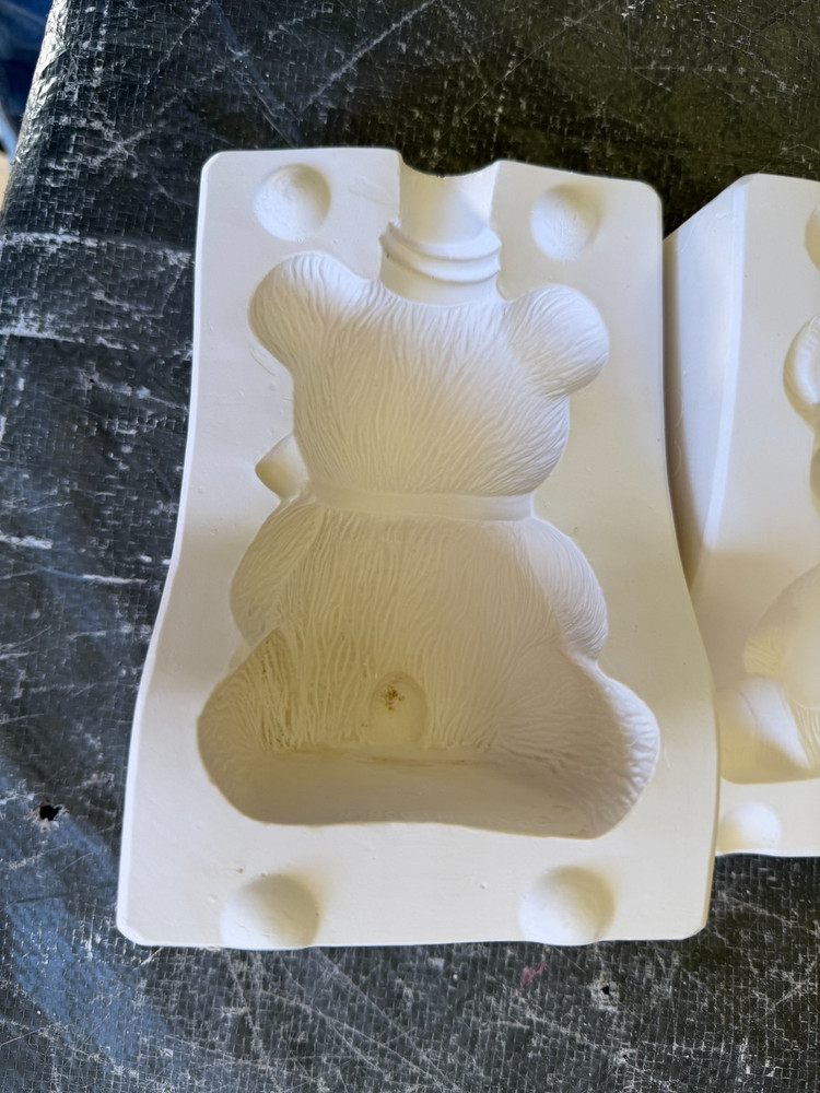 VINTAGE BOOTHE CERAMIC MOLD #TEDDY BEAR SOAP DISPENSER