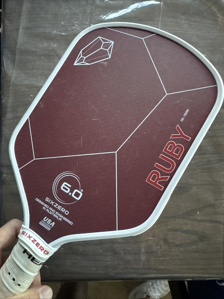 Six Zero 6.0 Ruby Pickleball Paddle 16mm