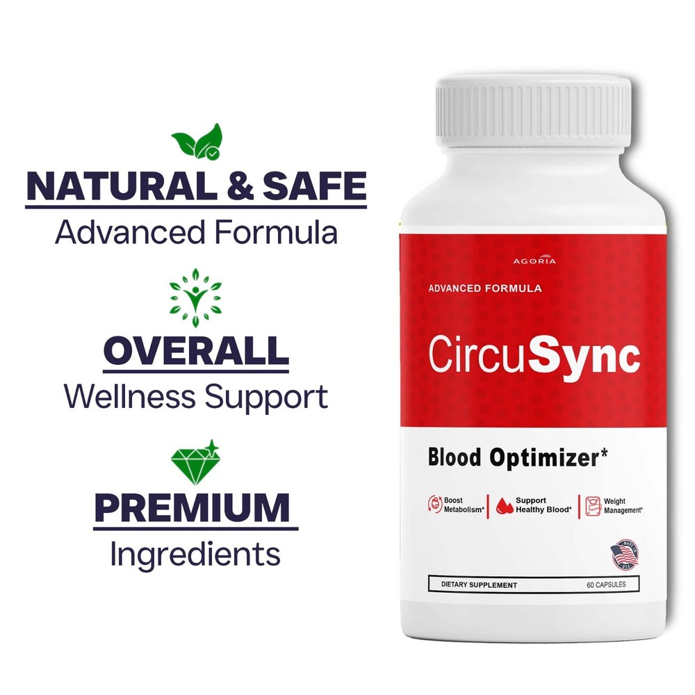 (5 Pack) CircuSync Advanced Blood Support Formula Supplement Circu Sync Capsules
