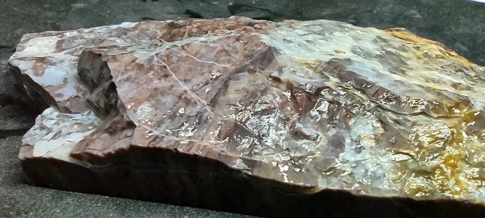 Lapidary Chalcedony Marble Specimen Thick Slab