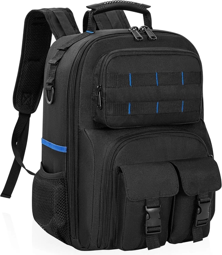 Waterproof Tool Backpack Tool Bag Rubber Base Heavy Duty Tool Organizer Electric