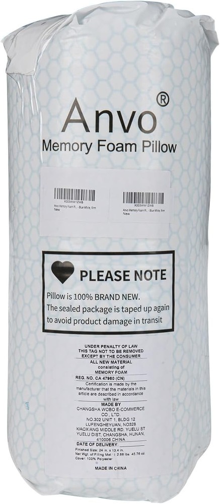 Ergonomic Memory Foam Pillow - Cervical Support for Side, Back & Stomach Slee...