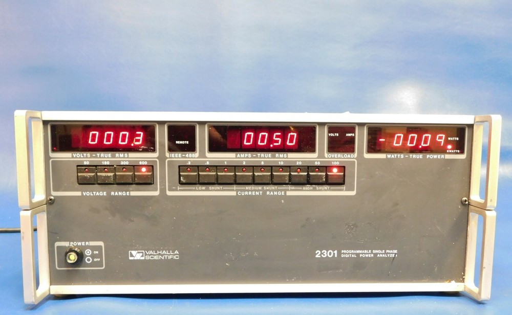 Valhalla Scientific 2301 Single-Phase Power Analyzer Untested