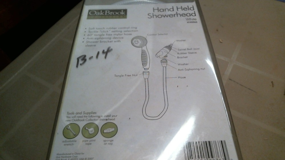 OakBrook 4195962 Hand Held Shower Head 5 Settings