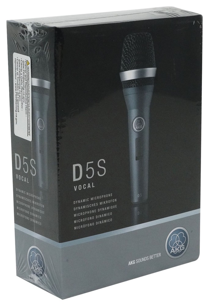 AKG D5S Dynamic Cardioid Pattern Vocal Microphone with On/Off Switch D5 S Mic