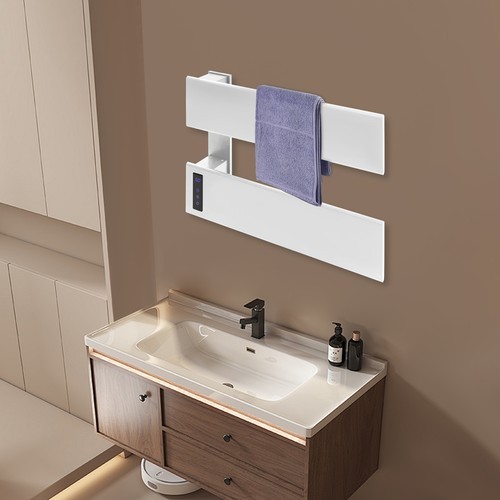 Electric Towel Rack, Wall-Mounted Heater with Adjustable Timer & Temperature