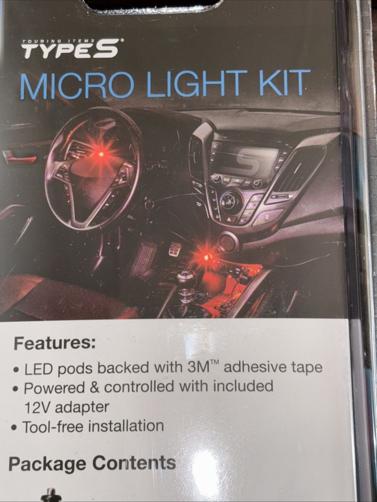 Type S Micro Light Kit Red Includes 12 Volt Adapter - New & Sealed