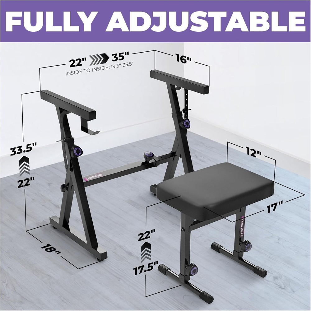 Keyboard Stand Bench Adjustable
