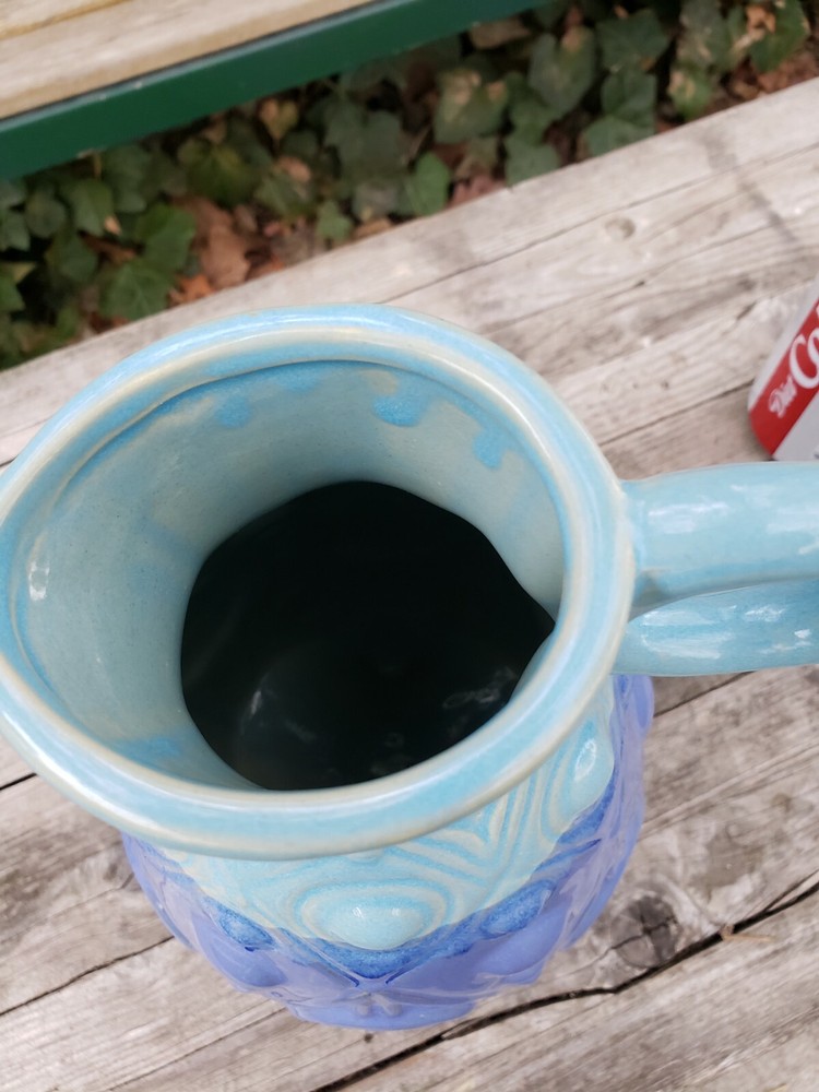 MID CENTURY ABSTRACT FOOTED PITCHER 10" RARE!