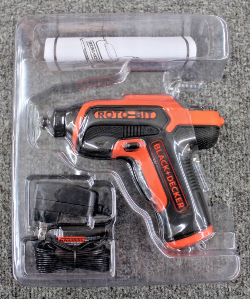 Black + Decker Roto-Bit 4V Max Storage Screwdriver (New- Open Box)