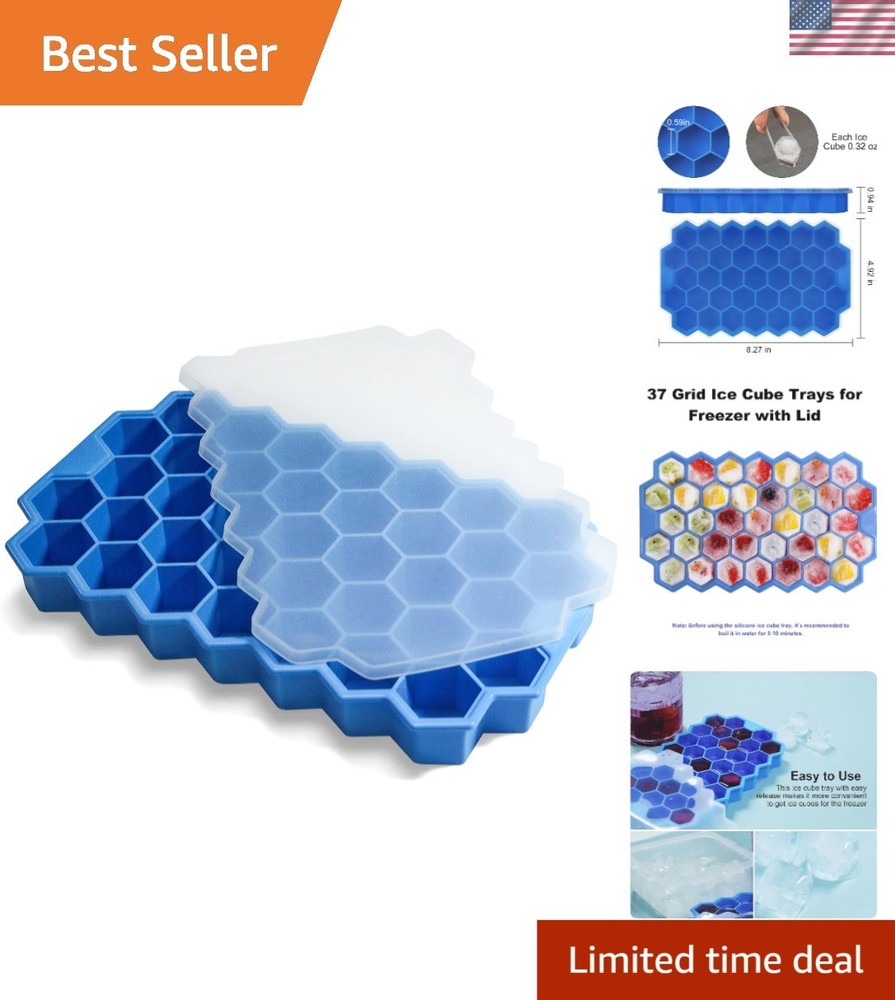 Convenient 37-Grid Easy-Release Ice Cube Tray - Must-Have for Coffee Lovers